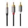 Brand New Hoco UPA10 Double Lotus RCA to 3.5mm Audio Cable Metal Grey Image 4