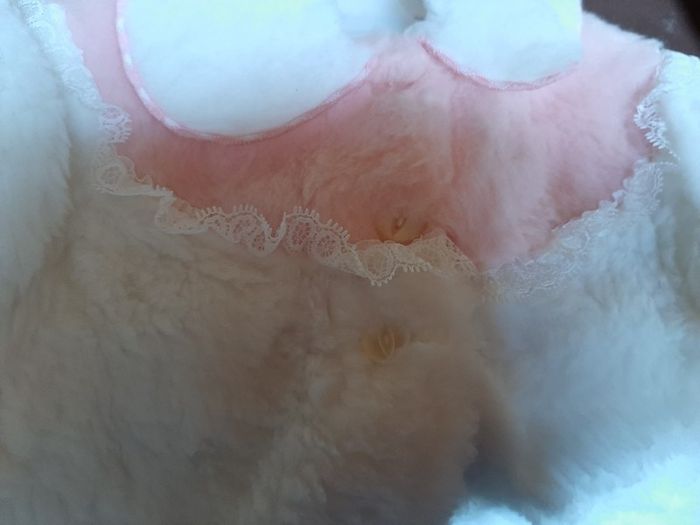 New vintage baby fur coat and hat