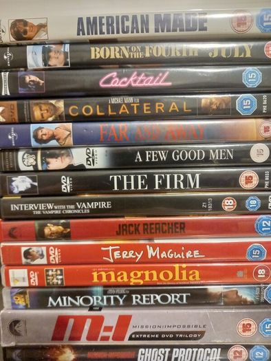 Tom Cruise Dvd Collection Top Gun Cocktail Mission Impossible Jerry Maguire Etc.