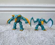 Gormiti Air Tribe Lord Noctis and Steel Beak Mini Figure Giochi Preziosi approx. 5.5 and 4 cm. Used Please see photos