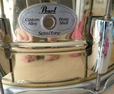 pearl sensitone brass snare 15x5