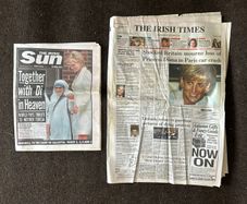 Princess Diana Memorial Newspapers Collection Irish Times & Irish Sun September 1997