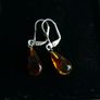 Vintage Sterling Silver Baltic Amber Dangle Earrings 1,78g Image 9