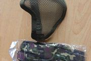 airsoft  gloves and mask