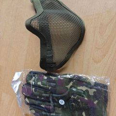 airsoft  gloves and mask