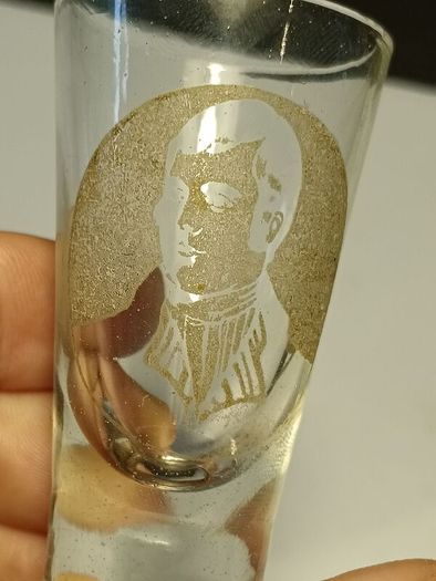 Rare Georgian etched toasting glass
