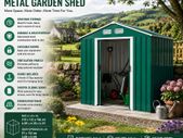 7ft x 4ft Metal Garden Shed with Foundation Frame