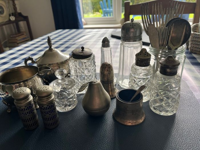 Antique waterford crystal and EPNS ware