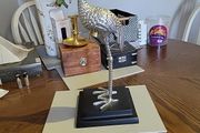 Stork ornament metal