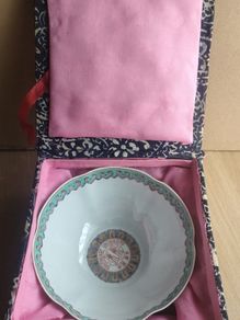 Vintage Chinese Famille Rose Eggshell Porcelain Bowl