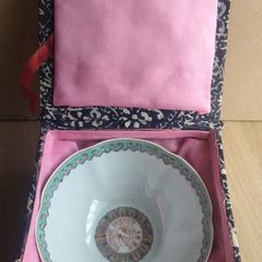 Vintage Chinese Famille Rose Eggshell Porcelain Bowl