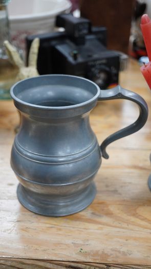 Vintage Set of 5 Pewter Mugs