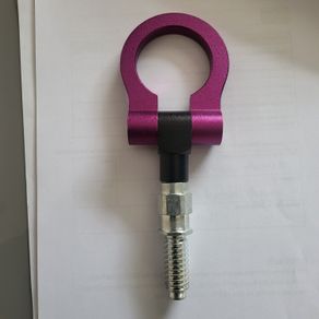 Front Bumper Car Tow Hook. Car detailing. Purple colour