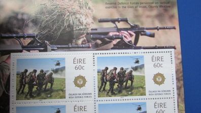 Ireland 2013.60c x 16.Irish Defence Forces.Complete Four Pane Stamp Booklet.MNH.