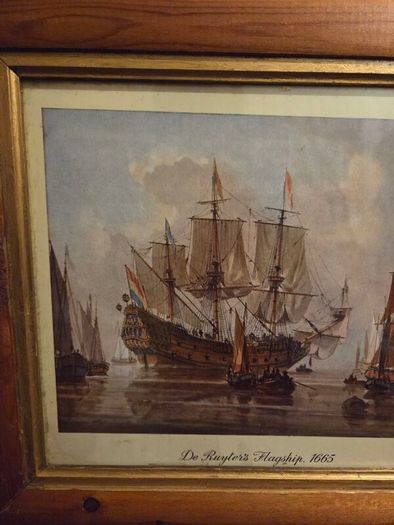 "De Ruyters Flagship 1665" Framed print