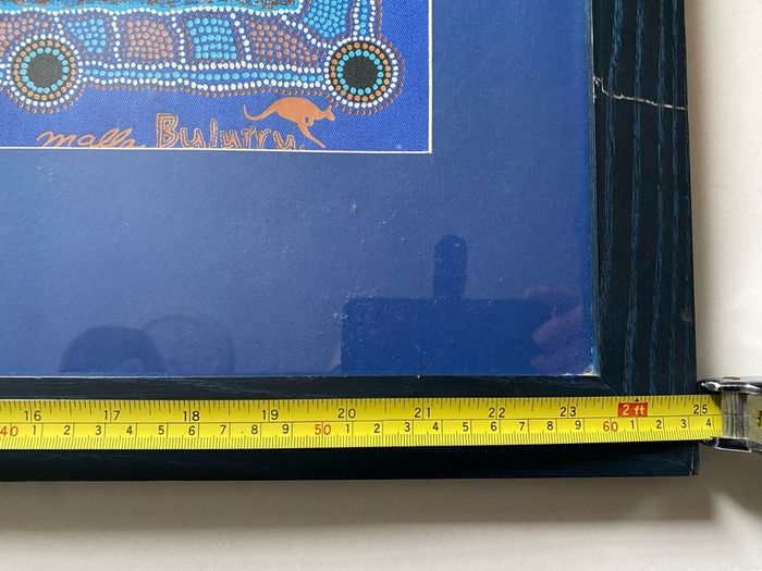 Framed Australian Aboriginal Art Print - "Barramundi Hunting" by Malla (Bulurru)