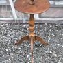 Antique Edwardian/1930s Wooden Floor Lamp with Built-In Wine Table Image 6