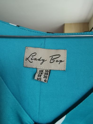 NEW - Lindy bop turquoise puffin dress UK 10-12
