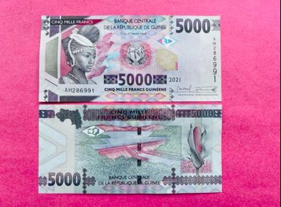 Guinea. 5,000 Francs. 2021  Pick 49c UNC