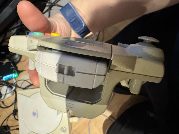 Sega Dreamcast White modded with GDEmu, 1 controller and VMU