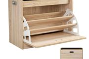 BRAND NEW Shoe Rack 3 Tiers Furniture Bench and Bathroom Seat Stool for Footwear (Oak)