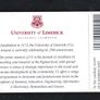 1998 Ireland 50 unit 25th Anniversary of the University of Limerick (UL) (Schlumberger SC7) Call Card Used Image 2