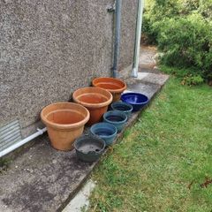 Selection of plastic Garden Pots