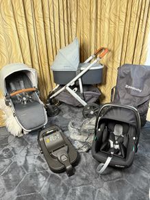 Uppababy Full travel system with car seat and isofix base