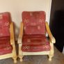 Pine two-seater sofa and Matching Armchair Image 4