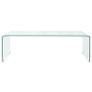 Coffee Table Tempered Glass 100x48x33 cm Clear Image 4