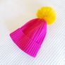 Pink Wooly Hat Image 2