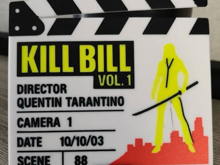 Kill Bill volume 1 display scene clap board