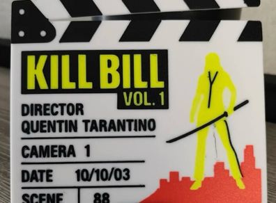 Kill Bill volume 1 display scene clap board