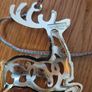 Vintage Newbridge Silverware Reindeer Christmas Ornament, Stamped, No Box Image 9