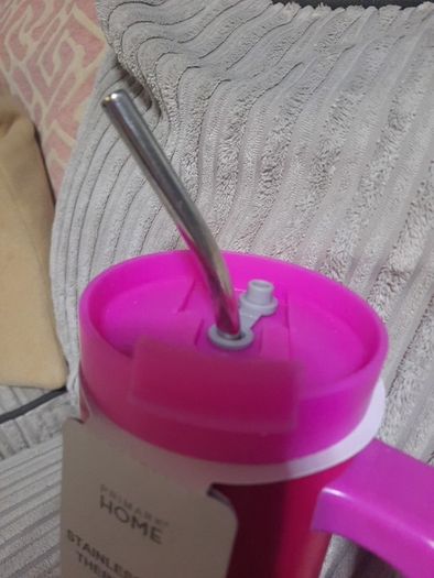 pink thermal mug