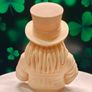 3D Printed Leprechaun Holding Gold Coin Bust Image 4