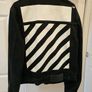 Genuine Men Off-White Diagonal Tab Denim Jacket - Black (Size Small) Image 2