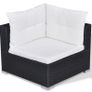 _32-Piece Set Poly Rattan Sofa Lounge Set Garden Furniture, black Image 4