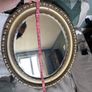 Antique style oval gold wall mirror. Image 10