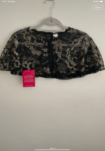 Lace collar vintage inspired shoulder cover size 12 girls on film
