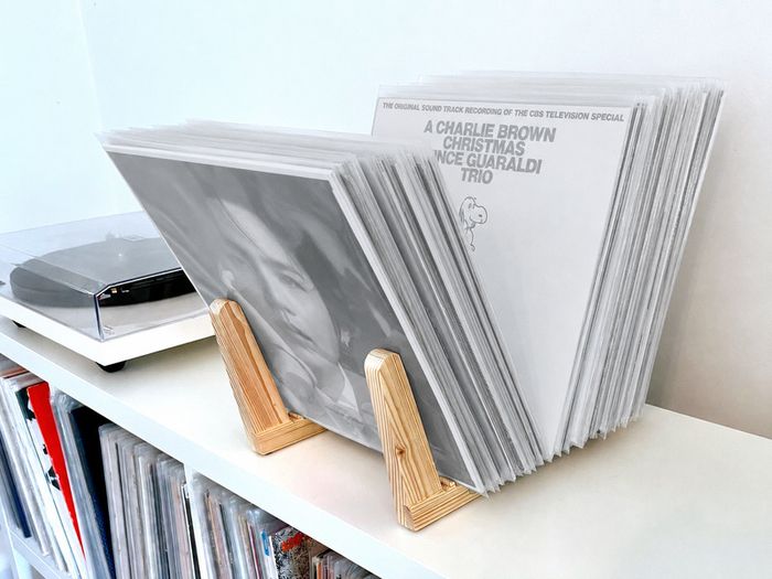 Solid Pine Record Display Stand