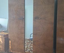 Mid-Century 3 piece bedroom set burr walnut