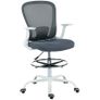 Ergonomic office chair with adjustable footrest and liftable armrests, height-adjustable, 59x62x99-119cm, gray Image 4