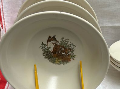 Vintage Carrigaline set of 6 cereals bowls /sionnach