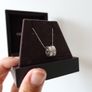 Stainless steel wheel crystal necklace Image 3