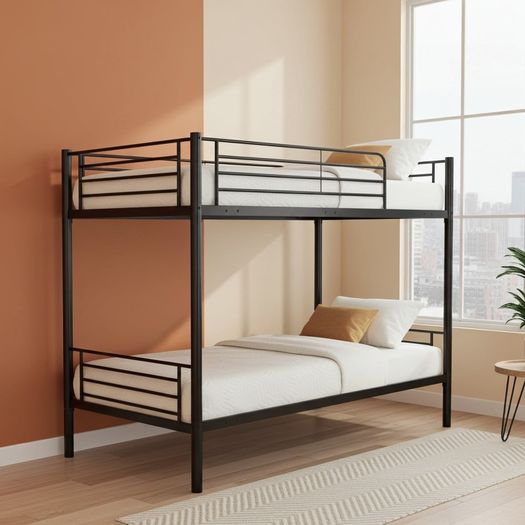 Metal Single Bunk Bed Black Free Delivery Limited Offer!