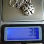 Vintage Sterling  Silver 925 Celtic Pendant Necklace: Celtic Shield Knot 3,6g L9,5" Image 8