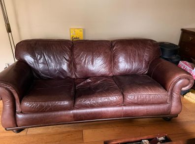 3 seater leather couch