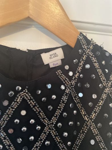 River Island girls black play suit age 8
