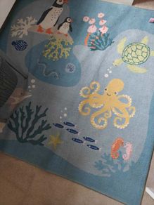 IKEA Kids Rug Ocean Sea Animal Pattern
